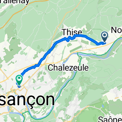 Rue de la Gare, Roche-lez-Beaupré to Rue de Belfort, Besançon
