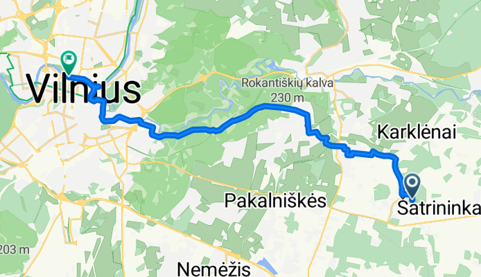 Sodininkų g., Vėliučionys to Vilnius