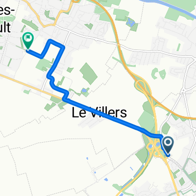 Rue des Chardonnerets to Rue des Roses