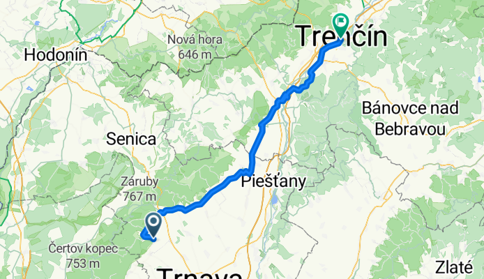 Horné Orešany, Horné Orešany až Štúrovo nám, Trenčín