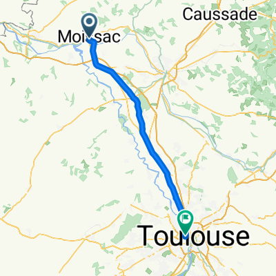 Rue Ste-Catherine, Moissac nach Boulevard de l'Embouchure, Toulouse
