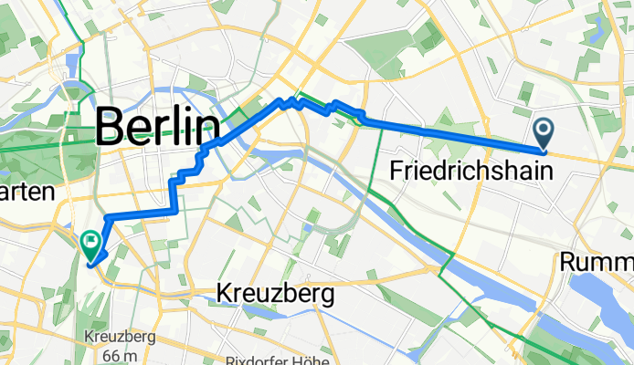 Mainzer Straße, Berlin nach Schöneberger Straße, Berlin