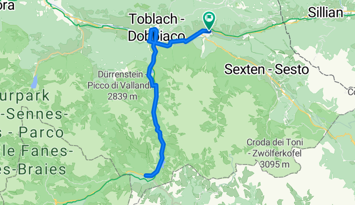 Route to Parcheggio Via Michael Hyronimus Hueber