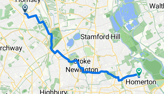 New Road, London to Glyn Road, London