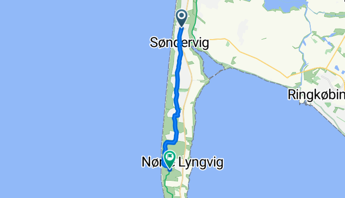 Hafavej, Ringkøbing nach Holmsland Klitvej, Hvide Sande