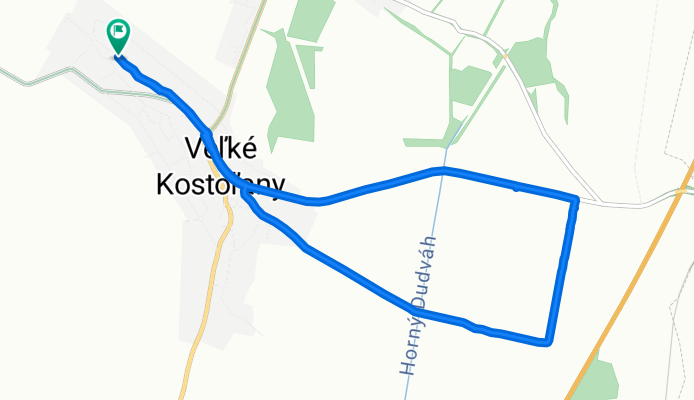Potočná, Veľké Kostoľany až Potočná, Veľké Kostoľany