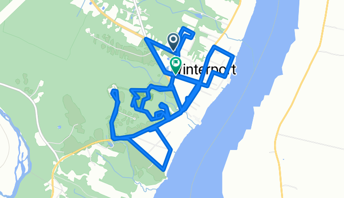 Oak St, Winterport to Oak St, Winterport