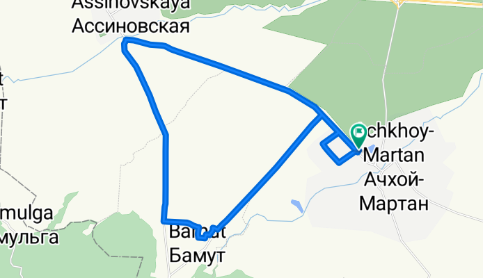 От Колхозный переулок 7Г до Колхозный переулок 7Г