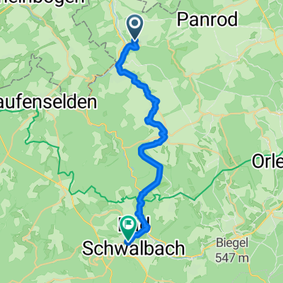 Obere Weinbergstraße, Aarbergen nach Kirchstraße, Bad Schwalbach