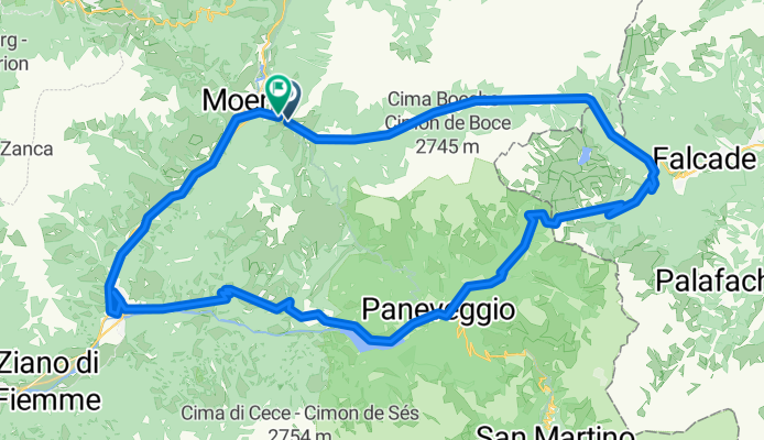 Route in Moena