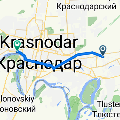 Онежская улица, Краснодар до Кожевенная улица, Краснодар