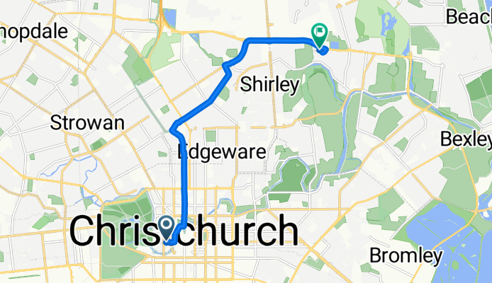 Worcester St, Christchurch to Michigan Pl, Christchurch