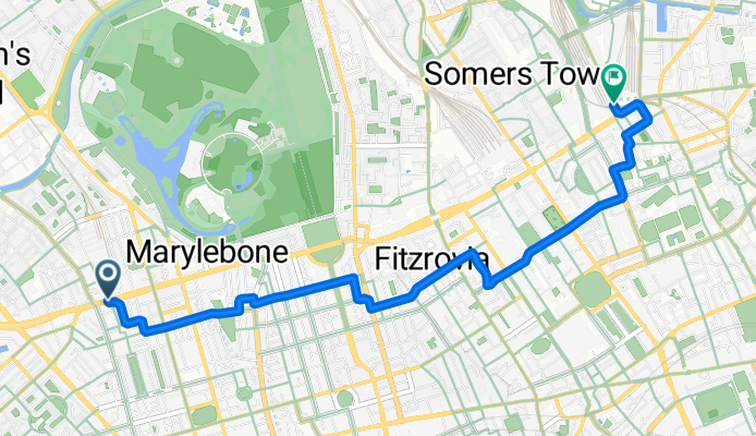 Melcombe Place, London to Camden, London