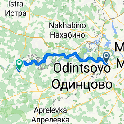 От улица Маршала Неделина до станция Звенигород