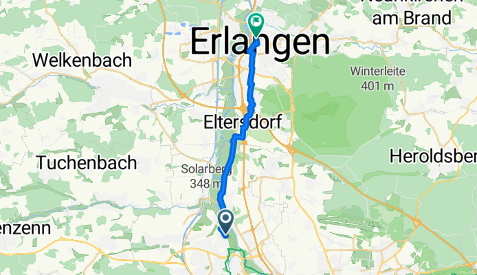 Vacher Straße, Fürth nach Marktplatz, Erlangen