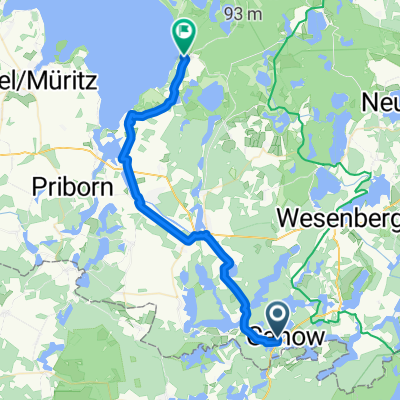 Canow, Wustrow nach Müritz Nationalpark Weg, Rechlin