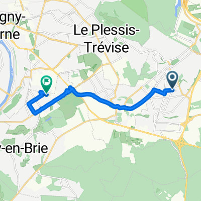 Avenue des Chardons, Pontault-Combault à Ormesson-sur-Marne