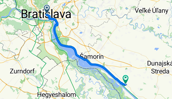 Route to Horný Bar
