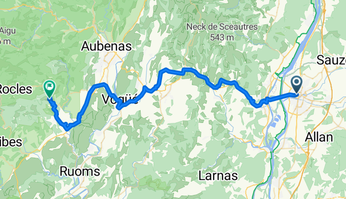 De Montelimar Gare Routière à Le Mas d'Aval