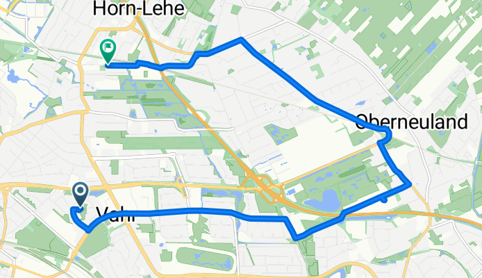 Route nach Berckstraße 29B, Bremen