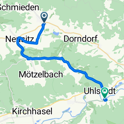 K 13, Uhlstädt-Kirchhasel nach Saale-Radweg, Uhlstädt-Kirchhasel