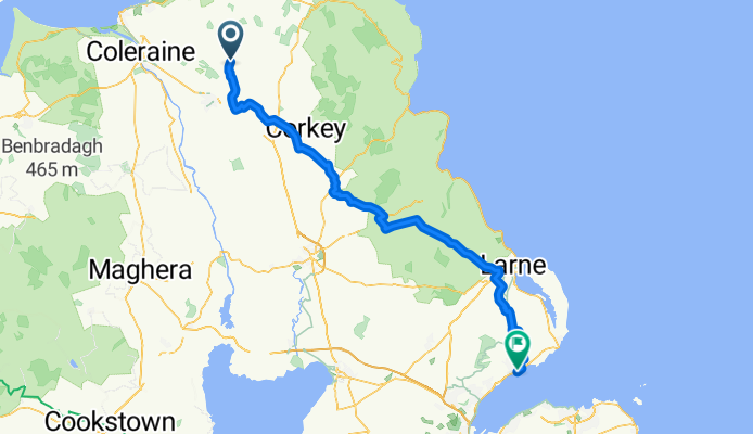 Carncullagh Road, Ballymoney to Marine Highway, Carrickfergus