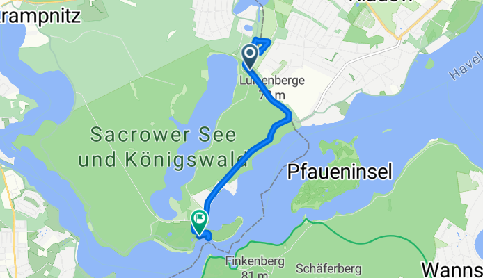 Nördliche Ortsteile, Potsdam naar Berliner Mauerweg, Potsdam