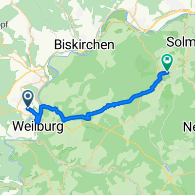 Westerwaldstraße, Weilburg nach Fürst-Ferdinand-Straße, Braunfels