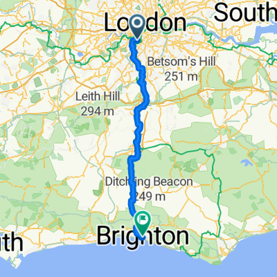 Route from London