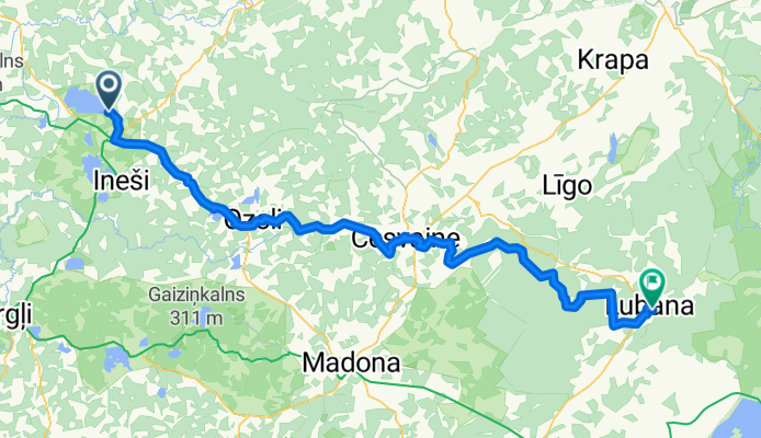 From Vecpiebalgas pagasts to Lubāna