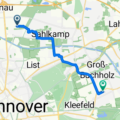 Eckenerstraße, Hannover nach Bergener Straße, Hannover