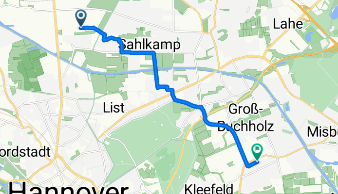 Eckenerstraße, Hannover nach Bergener Straße, Hannover
