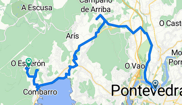 Rúa Santa Clara nach Camiño Esperón