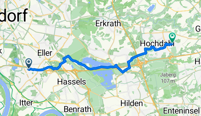 Liebfrauenstraße, Düsseldorf nach Ruhrstraße, Erkrath