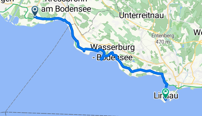 Kressbronn am Bodensee nach Hafenplatz, Lindau (Bodensee)