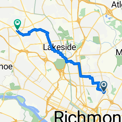 Fourth Ave, Richmond to W Broad St, Henrico