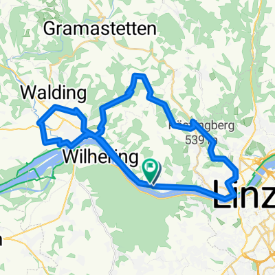 Walding - Pöstlingberg - Urfahr - Donauradweg - Walding