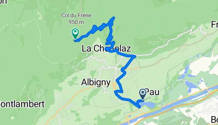 Col du Frêne - from camping Lac de Carouge