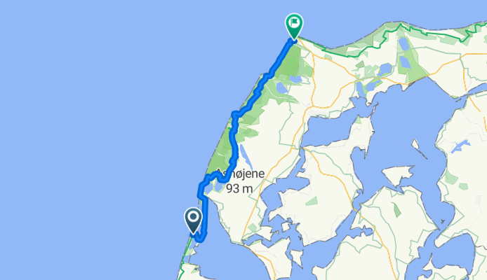 Kirkegaardsvej, Thyborøn nach Christian Hansens Vej, Hanstholm