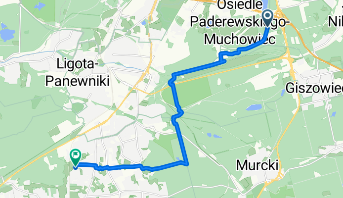 Trzech Stawów, Katowice do Orla, Katowice