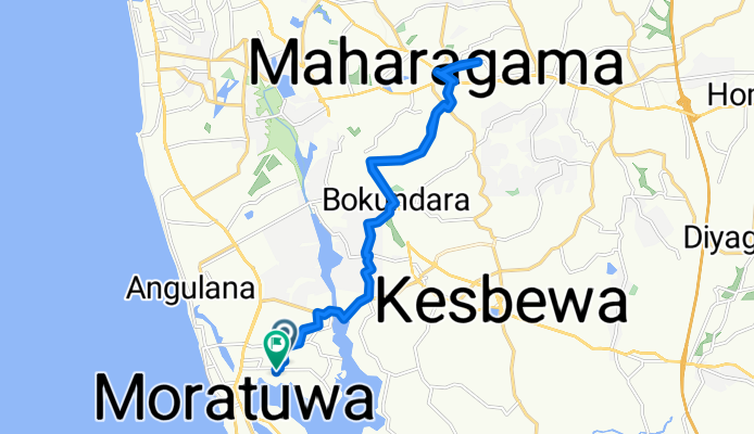 St.Antony's road, Moratuwa to Moratuwa