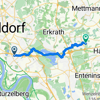 Liebfrauenstraße, Düsseldorf nach Ruhrstraße, Erkrath