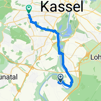 In der Aue, Fuldabrück naar Kassel