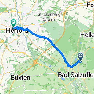 Am Steinbrink, Bad Salzuflen nach Kurfürstenstraße, Herford