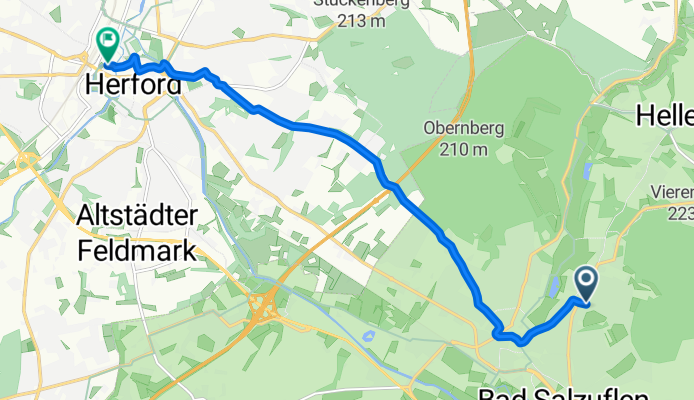 Am Steinbrink, Bad Salzuflen nach Kurfürstenstraße, Herford