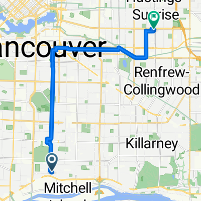 E 62nd Ave, Vancouver to E 1st Ave, Vancouver