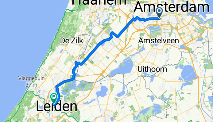 Warmondstraat, Amsterdam to Bargelaan, Leiden