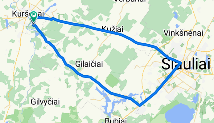 Girios g., Kuršėnai to Girios g., Kuršėnai