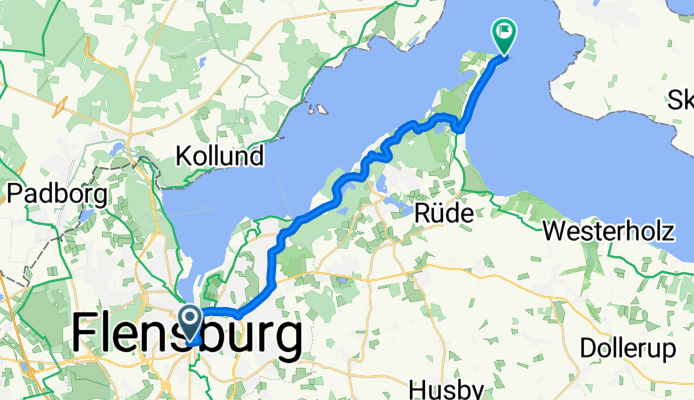 Am Pferdewasser, Flensburg nach Holnisser Fährstraße, Glücksburg (Ostsee)
