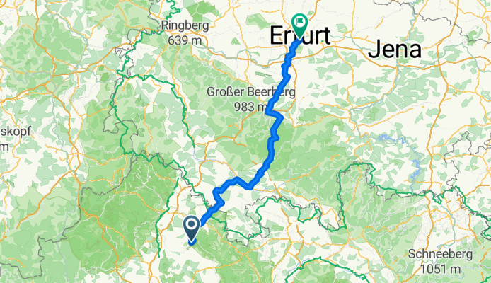 Stadtlauringen - Erfurt